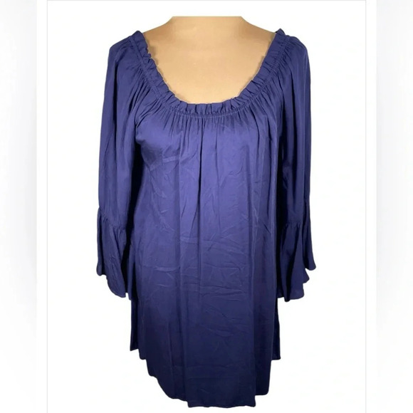 Blu Pepper Navy Blue Flowy Dress NWT Medium - Picture 1 of 6